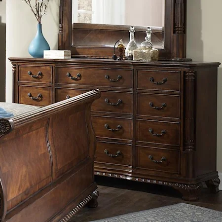 Traditional 12 Drawer Dresser